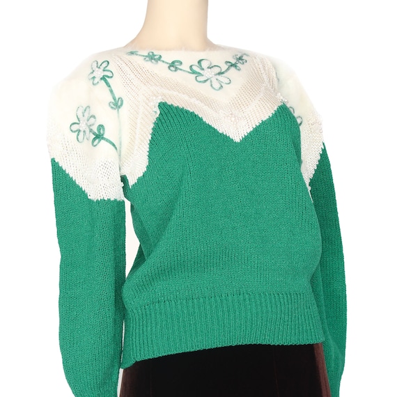 Vintage Angora Embellished Sweater-Christine 1980… - image 1