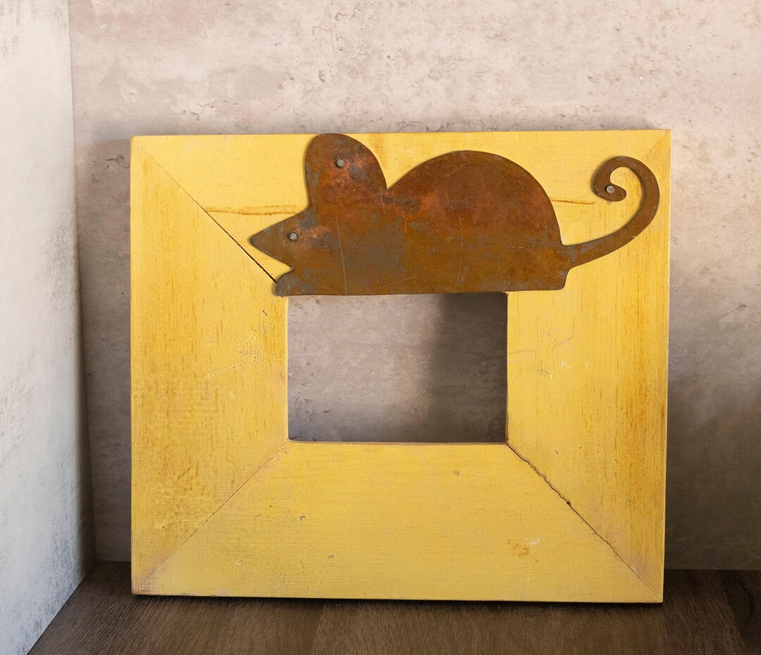 Vintage Mouse Wooden Picture Frame Made in Mexico Nursery Room Decor - Etsy