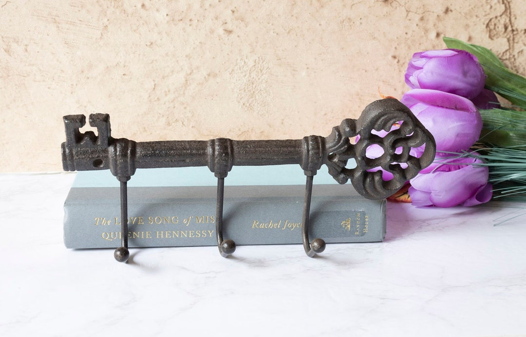 Vintage Rustic Cast Iron Key Rack Skeleton Key Wall Key Holder - Etsy