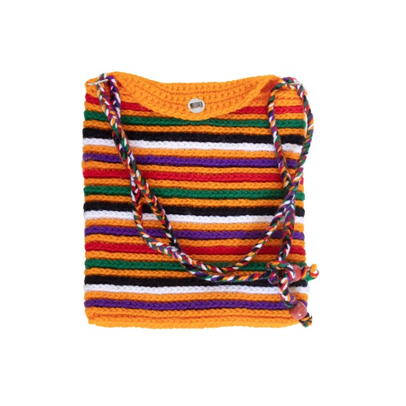 Vintage Striped Knit Purse - image 1