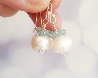 Pearl Earrings, Freshwater Pearl Earrings, Pearl Jewelry Silver, Gifts for Her