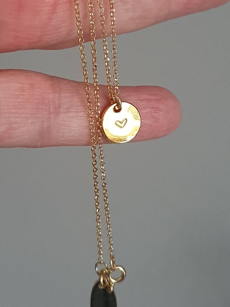 Kette personalisiert, Gold, Herz, Buchstabe,Anhänger in Messing oder Silber vergoldet Anhänger MessingVerg