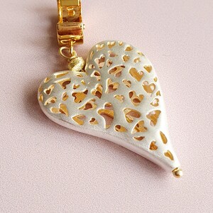 Heart Pendant Gold Silver Clip image 10