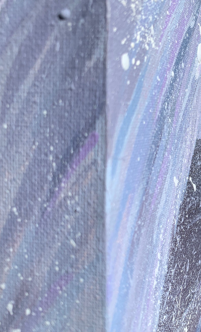 Ocean Wave purple abstract Painting, Original seascape on canvas, Wall Art, Australian painting, textured art, square art image 6