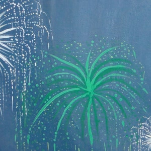 Fireworks Original Painting Surfers Paradise New Years Eve Acylic image 2