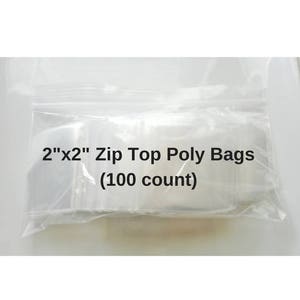 2x2" Clear Storage Bags: 2 MIL Plastic, Bead & Jewelry Storage (100 Pack)