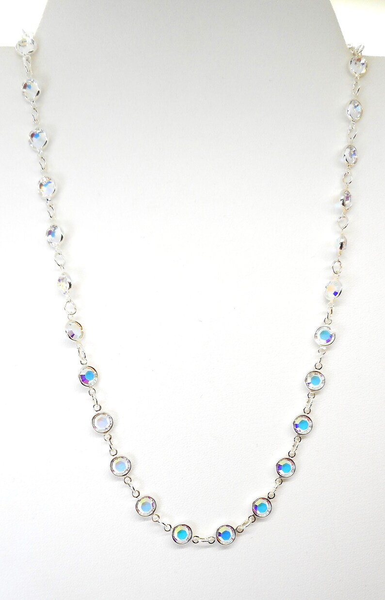 New Stunning Swarovski Crystal Ab Necklace Perfect For Etsy