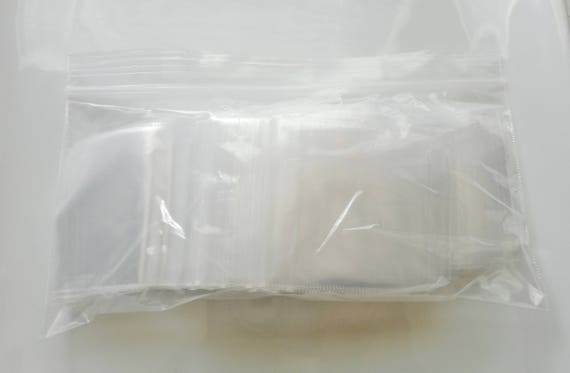 100 2x2 Inch Reclosable Plastic Bags 2 Mil Poly Bags Resealable