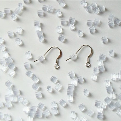 144 Clear Rubber 72 Pairs 4mm Ear Wire Guards Ear Nuts Etsy