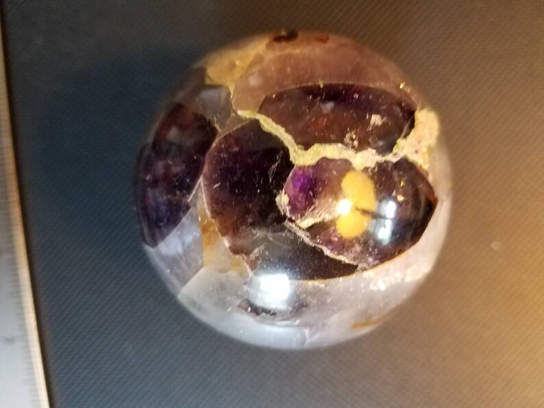 Large Chevron Amethyst Sphere image 2