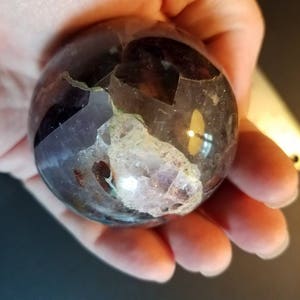 Large Chevron Amethyst Sphere image 1