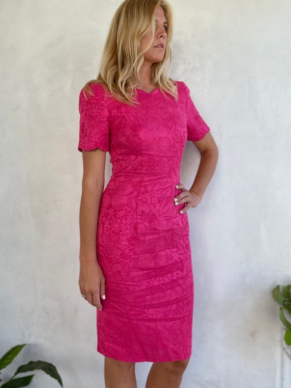 knee length dresses for ladies T by Talbots Pink Striped Cotton Lace-Up T-Shirt Dress