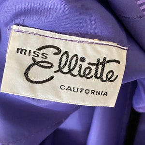 1970s Vintage Miss Elliette Silky Violet Gown Small Medium image 9