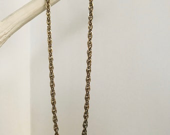 Vintage Antique Gold Tone Chain Link Necklace