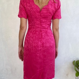 Vintage 80s TALBOTS Tailored Pink Mini Dress XS / Small / 4 image 6