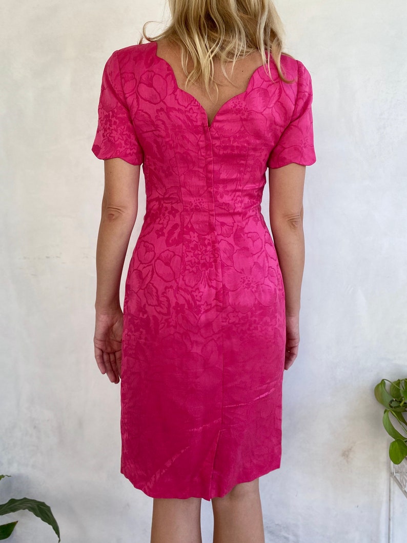 Vintage 80s TALBOTS Tailored Pink Mini Dress XS / Small / 4 image 6