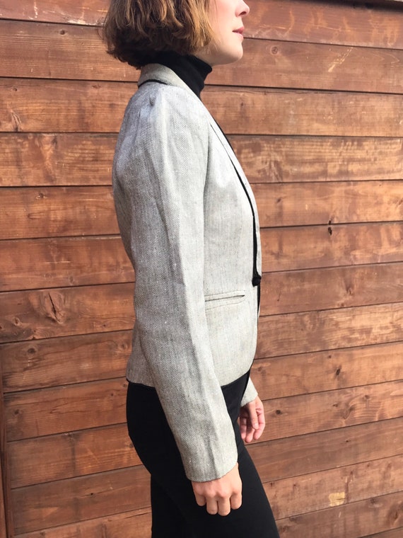 Vintage Black & White Tuxedo style Blazer - Small - image 3