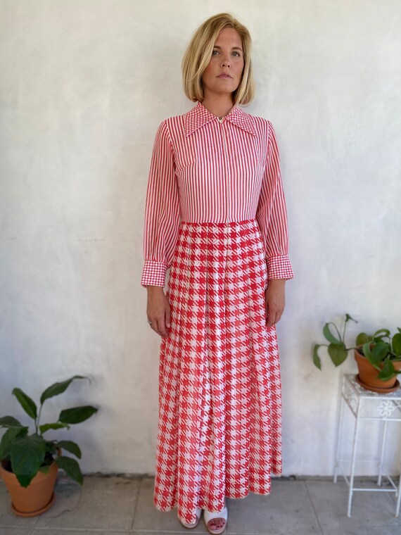 open lace back dress Fyodor Red Stripe Maxi Dress  The Summer House