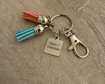 Type 1 Diabetes Medical Alert Keychain