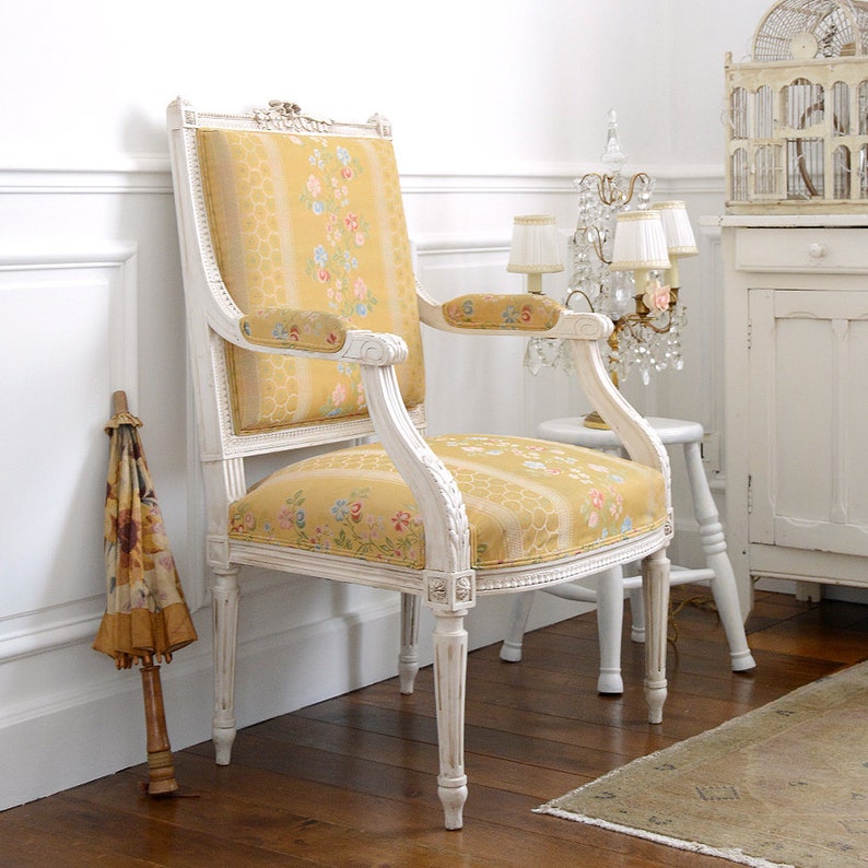 Stunning Vintage French Arm Chair Etsy