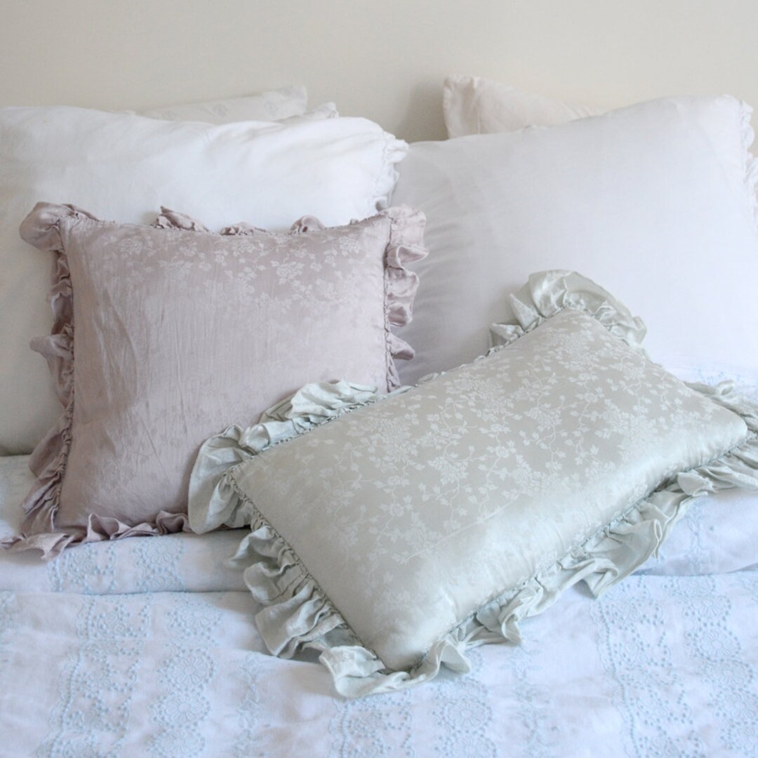 PAIR of Ruffled Cushions - Etsy