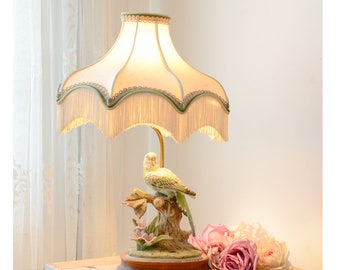 Vintage French Hand Painted Porcelain Lamp