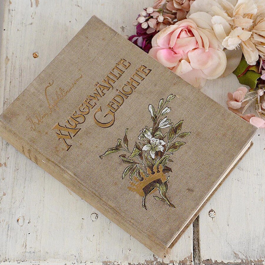 Beau Livre Antique de Poèmes/Boho Minable