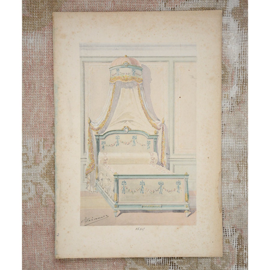 Superbe Aquarelle Des Années 1910 Signée Par L'artiste