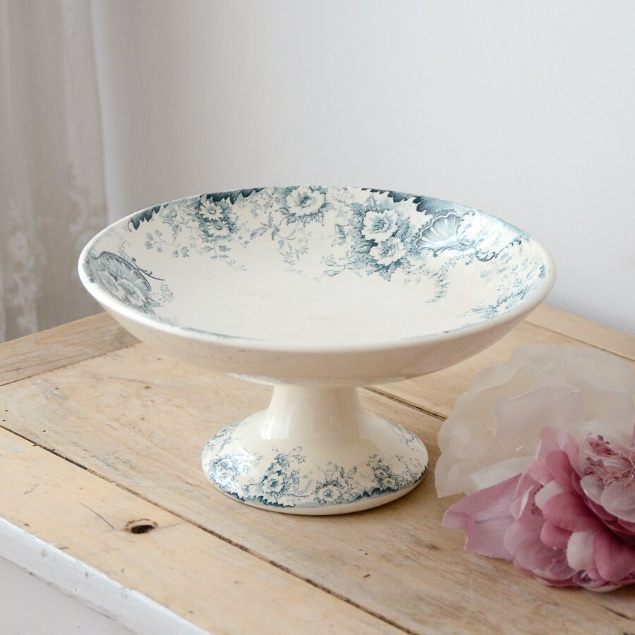 Magnifique Assiette de Fruits Antique Français Ferme