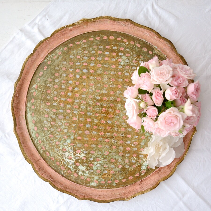 Magnifique Plateau Florentin Vintage