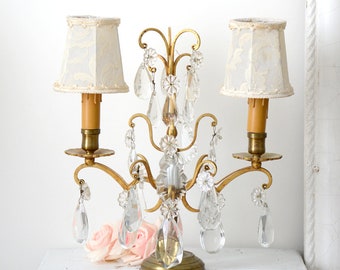 Girandole en cristal vintage