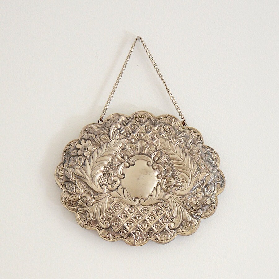 Magnifique Double Face Vintage/Silver Plated Petit Hanging Mirror