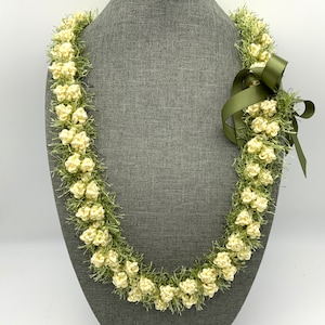 Choose Your Color Hawaiian Pikake Style Lei - Rose Bud Lei - Flower Lei