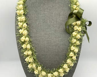 Choose Your Color Hawaiian Pikake Style Lei - Rose Bud Lei - Flower Lei