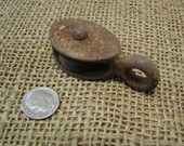 Vintage Cast Iron Farm Pulley - Antique Old Metal Farm Equipment Truck Tractor Primitive Shabby 6454