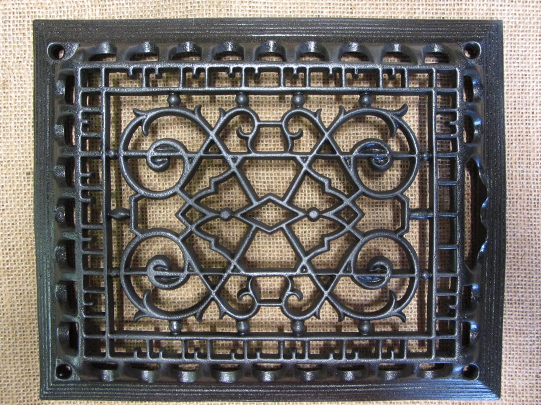 Vintage Cast Iron Wall Register Grate: Restored Antique Heat Vent (8x10 ...
