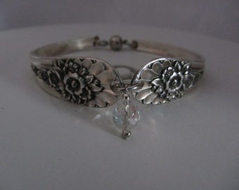 Handmade Silver Plated Spoon Bracelet – Vintage Charm, Magnetic Clasp (Size 7-8)