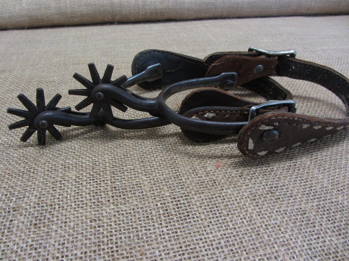 Spur Set Vintage North Judd Iron Spur Set With Straps 11296 - Etsy