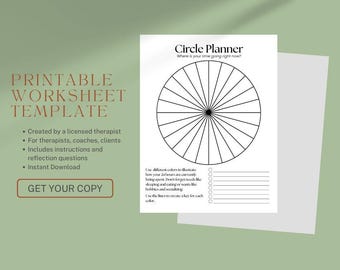 Planificador de 24 horas imprimible / Hoja de trabajo visual para bloquear el tiempo / Planificador de rutina diaria / Gestión del tiempo para el TDAH / Herramienta de terapia o coaching