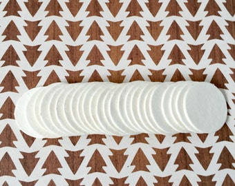 24 Small Purely Pulp Circles, 1 1/4 in across