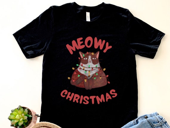 Meowy Christmas Sweater Cat Christmas Sweater Funny Christmas