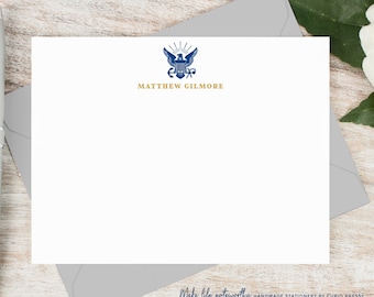 Personalized Custom Family Stationery Home is Where Alabama Note Cards Air Force Military Navy Marines Army