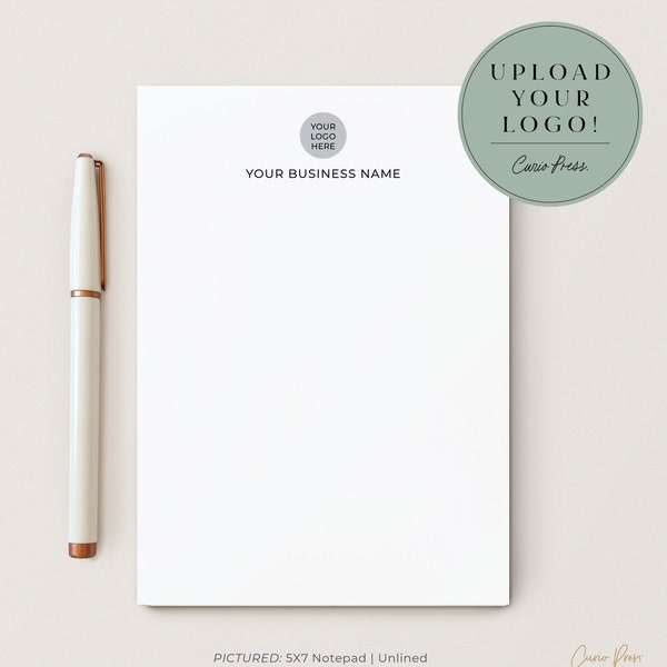 Personalized Logo Stationery - Your Brand, Your Style - Business Correspondence - Professional Logo Stationary - Your Logo Notepad