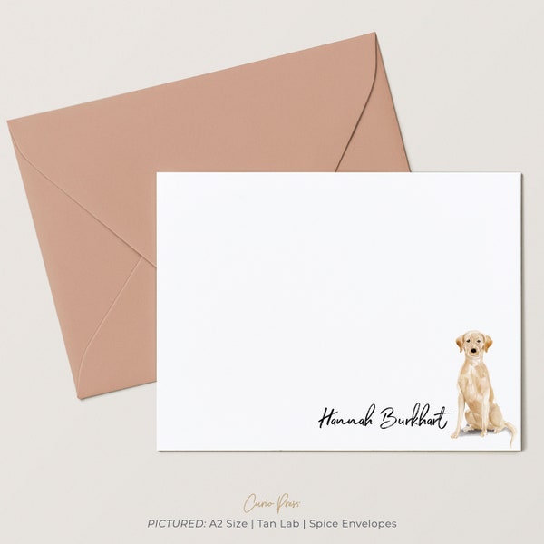 Dog Notecard With Pet Portrait, Personalized Dog Note Card Set, Stationery Set, Custom Animal Gift, 4.25 x 5.5 or 5 x 7 Notecards, Dogs Flat