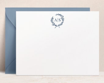 Personalized Monogram Note Cards with Envelopes | Custom Stationery for Wedding Couple, Monogrammed Stationary Notecards, Gift for Her