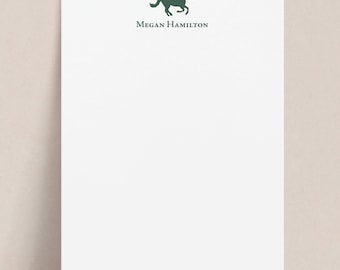 Personalized Horse Notepad | Custom Equestrian Stationery Pad, Horse Lover Gift, Farm Barn Desk Writing Pad with Name