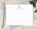 Personalized Monogram Notecard Set / Flat Stationery and Envelopes / Stationary Note Card Set / Professional Notes // OUTLINE MONOGRAM FLAT 