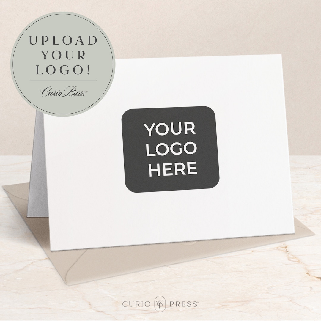 Custom Logo Note Cards W/ Envelopes | Personalized Folded Business ...