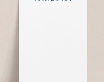 Personalized Business Notepad for Men | Custom Minimalist Stationery Pad, Office Desk Work Gift for Him, Interview Notes