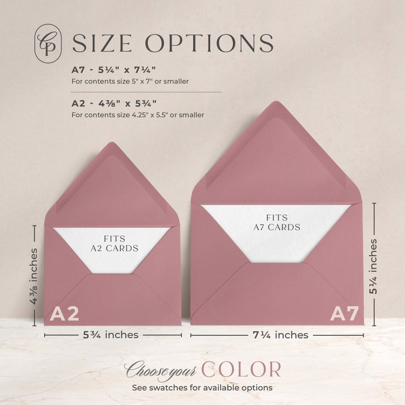 25 Heavyweight Colored Envelopes with Pointed Euro Flap, A2 4 3/8 x 5 3/4 inch or A7 5 1/4 x 7 1/4 inch Size, Choose Color & Quantity image 3